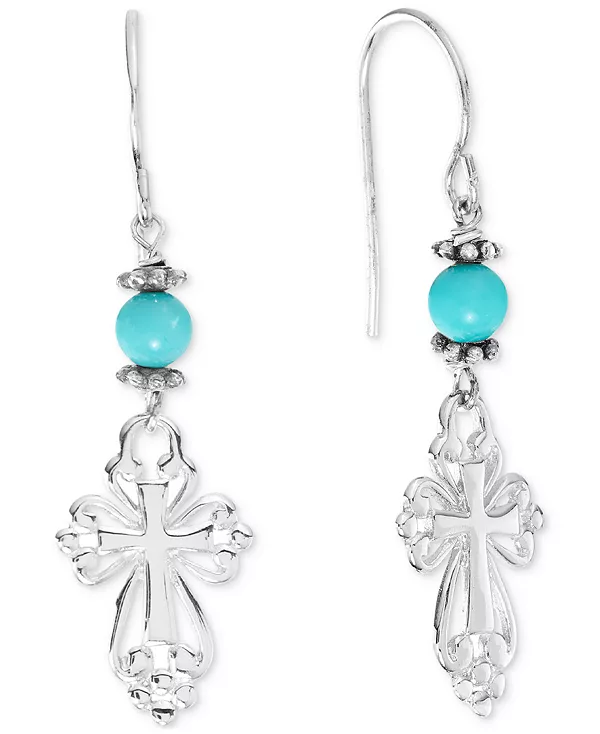 

Серьги-Подвески с каменными бусинами и стрелами из стерлингового серебра Macy'S, turquoise