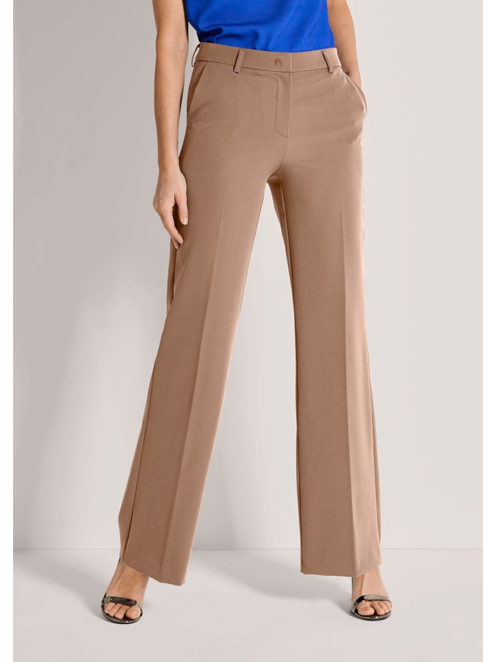 

MADELEINE Расклешенные, отглаженные брюки карамельного цвета