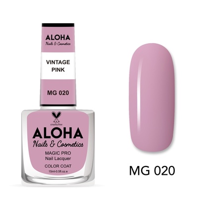 

Лак для ногтей Magic Pro 15 мл - Mg 020 / Винтажный розовый Aloha Nails & Cosmetics