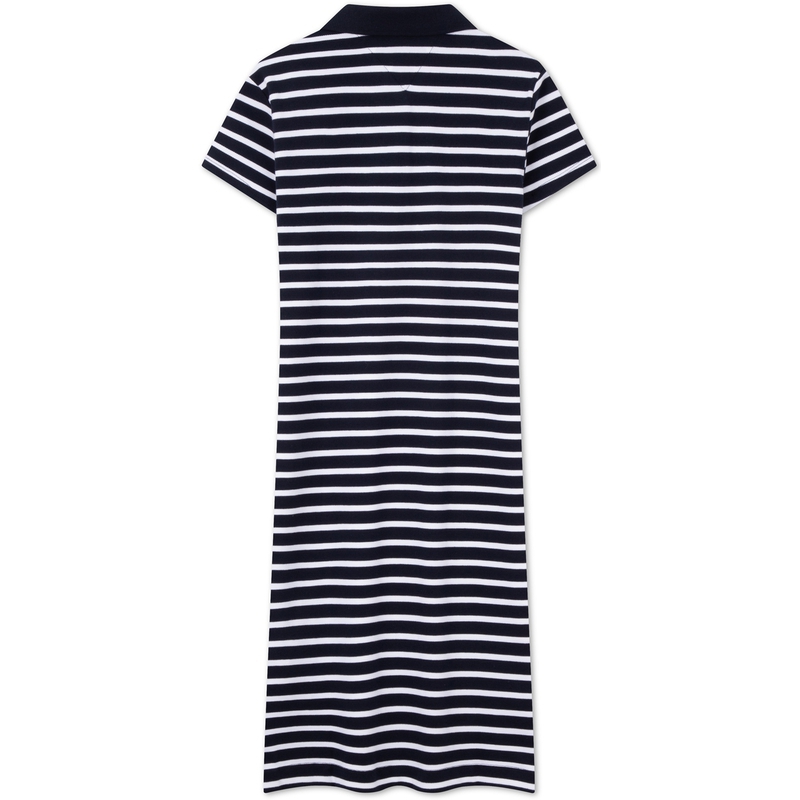 Tommy Hilfiger Женское платье с коротким рукавом в черно-белую полоску — фото 4