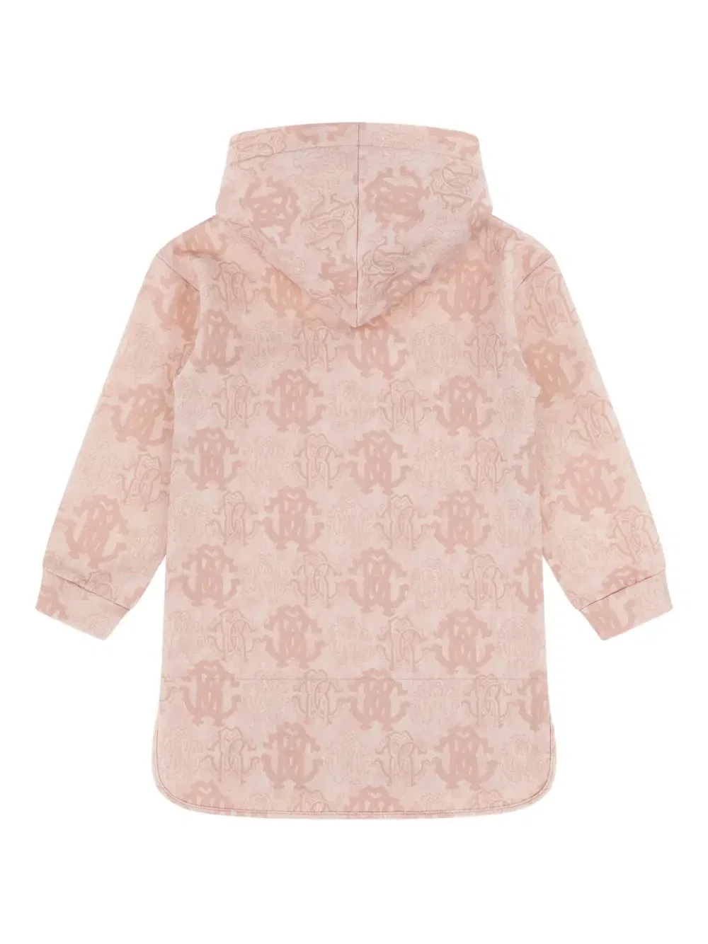 Платье с капюшоном и логотипом Roberto Cavalli Junior, розовый — фото 2