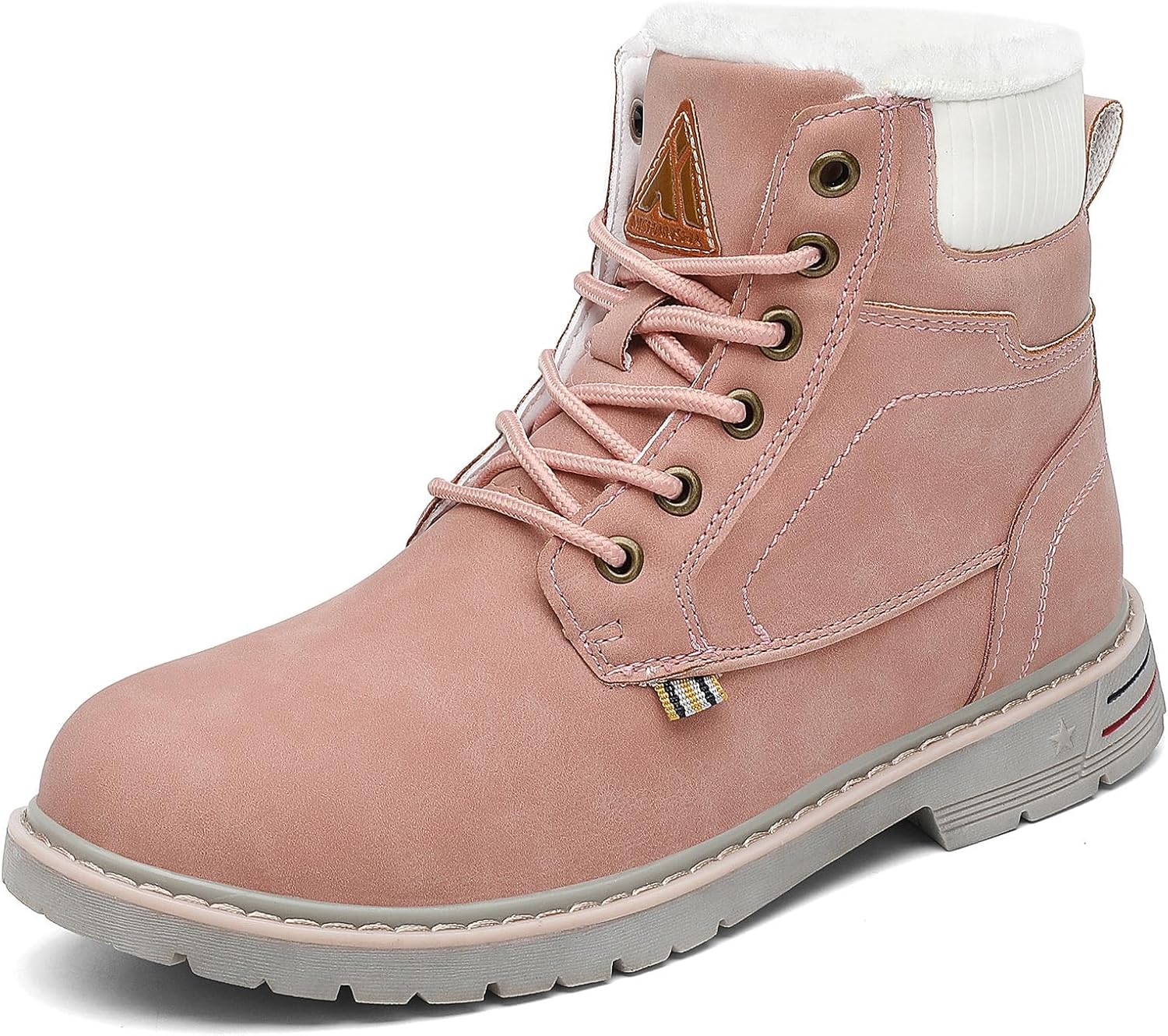 

Мужские водонепроницаемые зимние ботинки Mishansha, утепленные, с теплой подкладкой для холодной погоды, противоскользящие туристические ботинки для активного отдыха, размеры 4-13.5, розовый