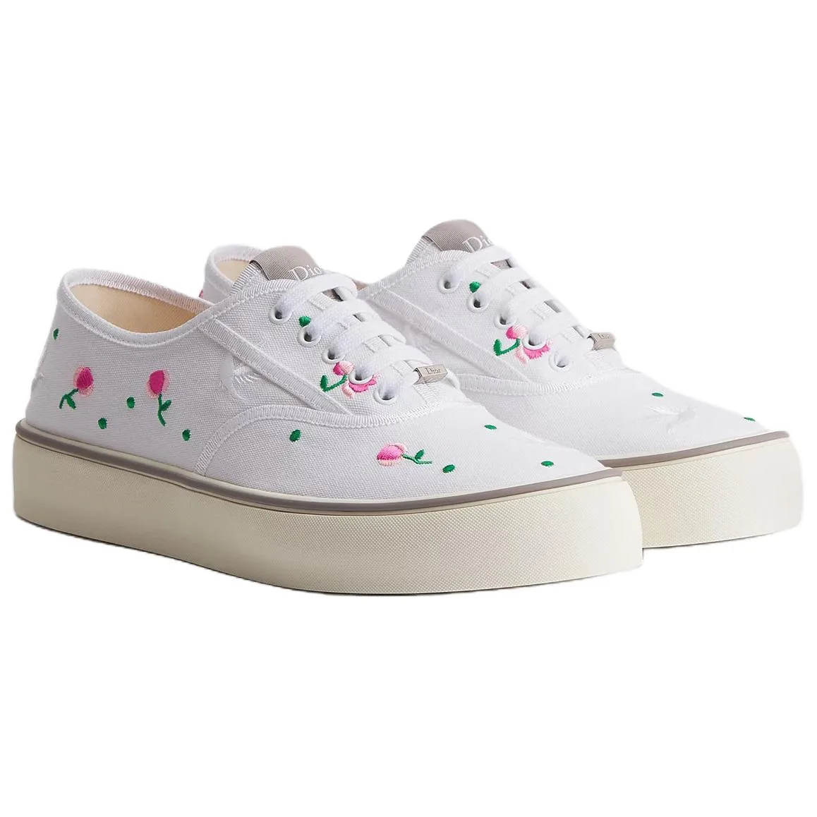 DIOR Кеды Saltwind Low top Canvas мужские кремово-белые — фото 4