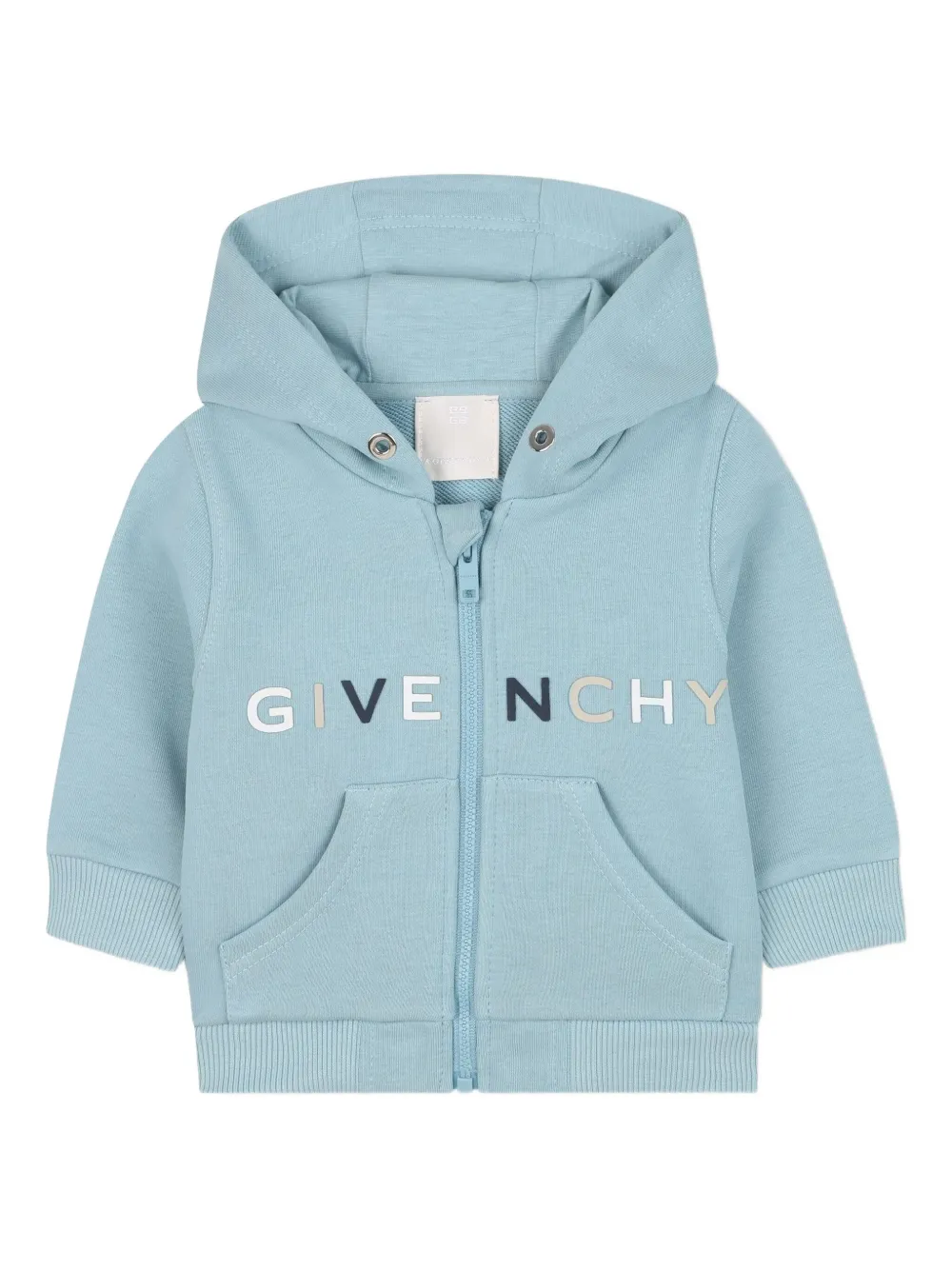 

Худи на молнии с логотипом Givenchy Kids, серый
