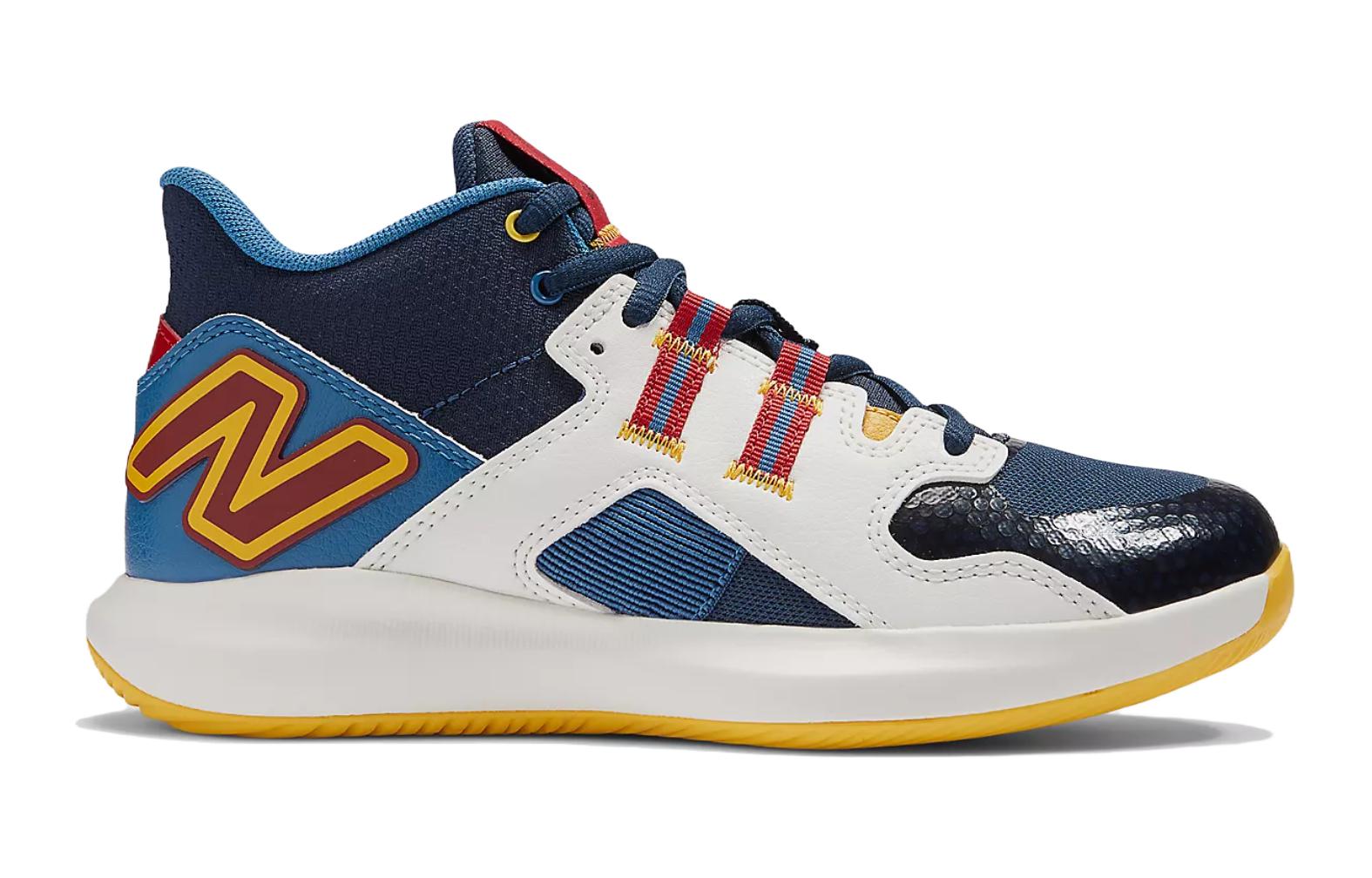 Кроссовки детские тренировочные Coco CG1 синий белый красный Kids' New Balance, морской синий+настоящий красный — фото 3