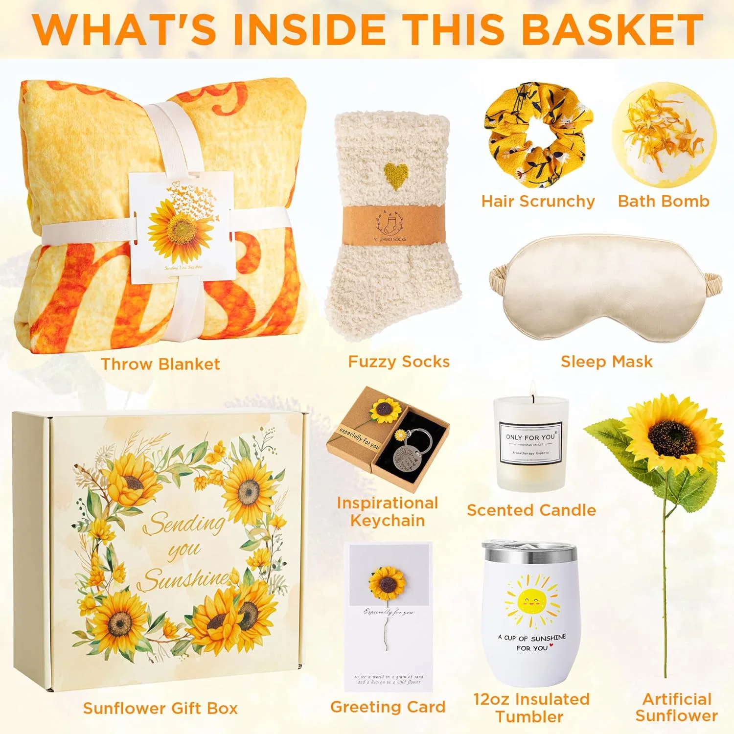 Подарочный набор для женщин Sunflower Pampering Gifts Smokfon, Yellow — фото 3