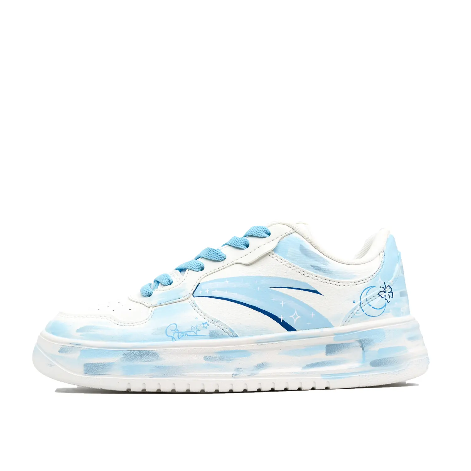 

Легкая амортизация, износостойкие низкие кроссовки для скейтбординга Unisex ANTA, sky синий