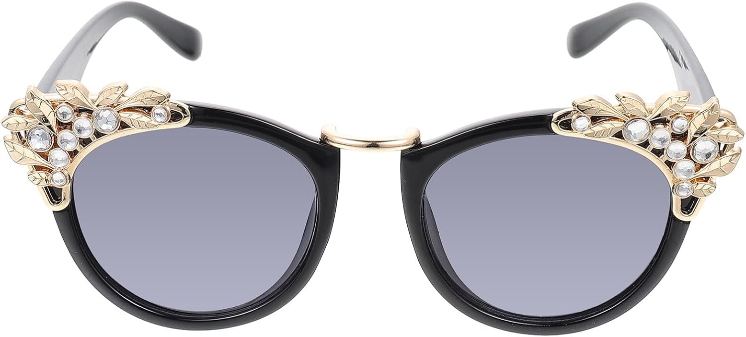 

Солнцезащитные очки-«кошачий глаз» большого размера со стразами для женщин, ретро-очки для пляжной вечеринки с защитой от УФ-излучения, стильный аксессуар для путешествий и активного отдыха TINEASUR, Black