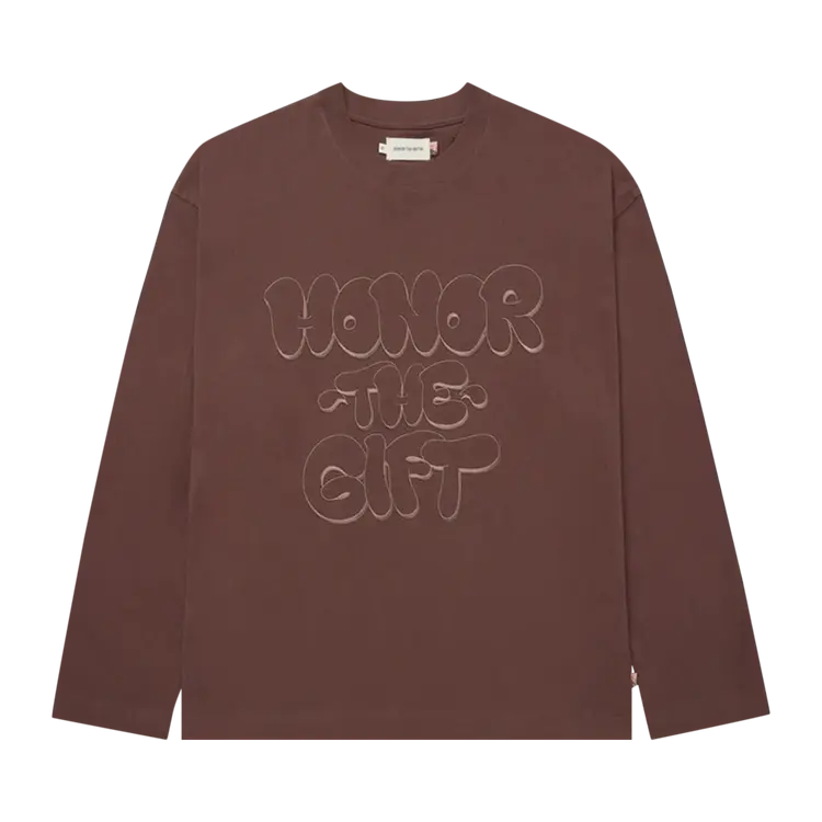 

Футболка Honor The Gift Amp'd Up Long-Sleeve 'Brown', коричневый