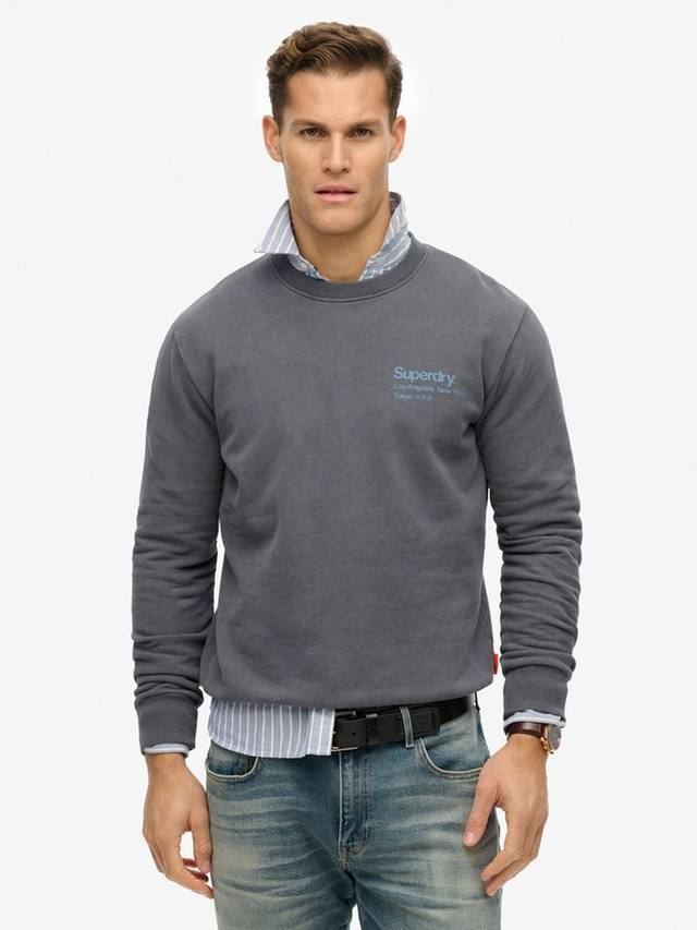 

Толстовка с основным логотипом city crew Superdry, цвет Magma Slate Grey