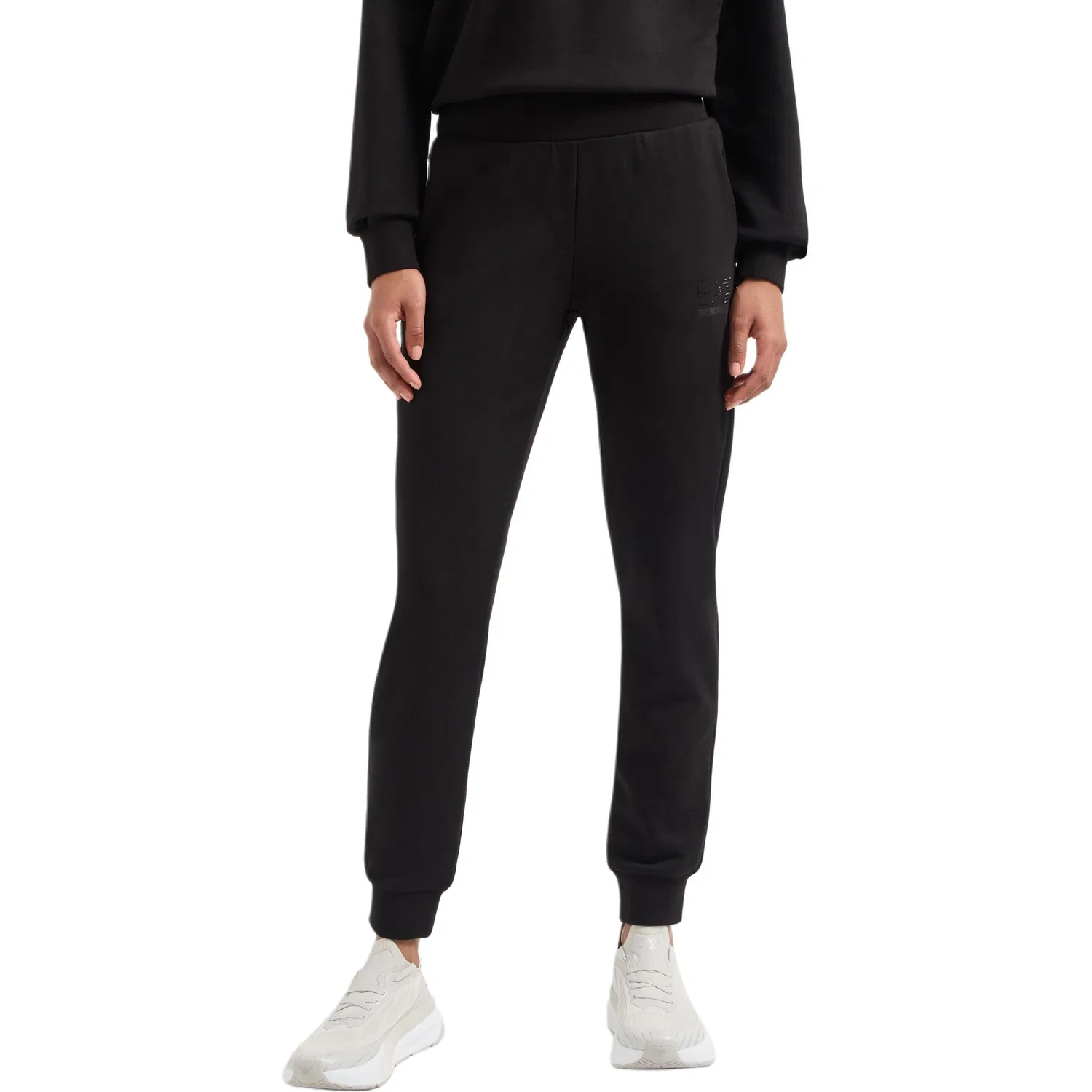 Трикотажные спортивные штаны EA7 Emporio Armani женские черные — фото 4