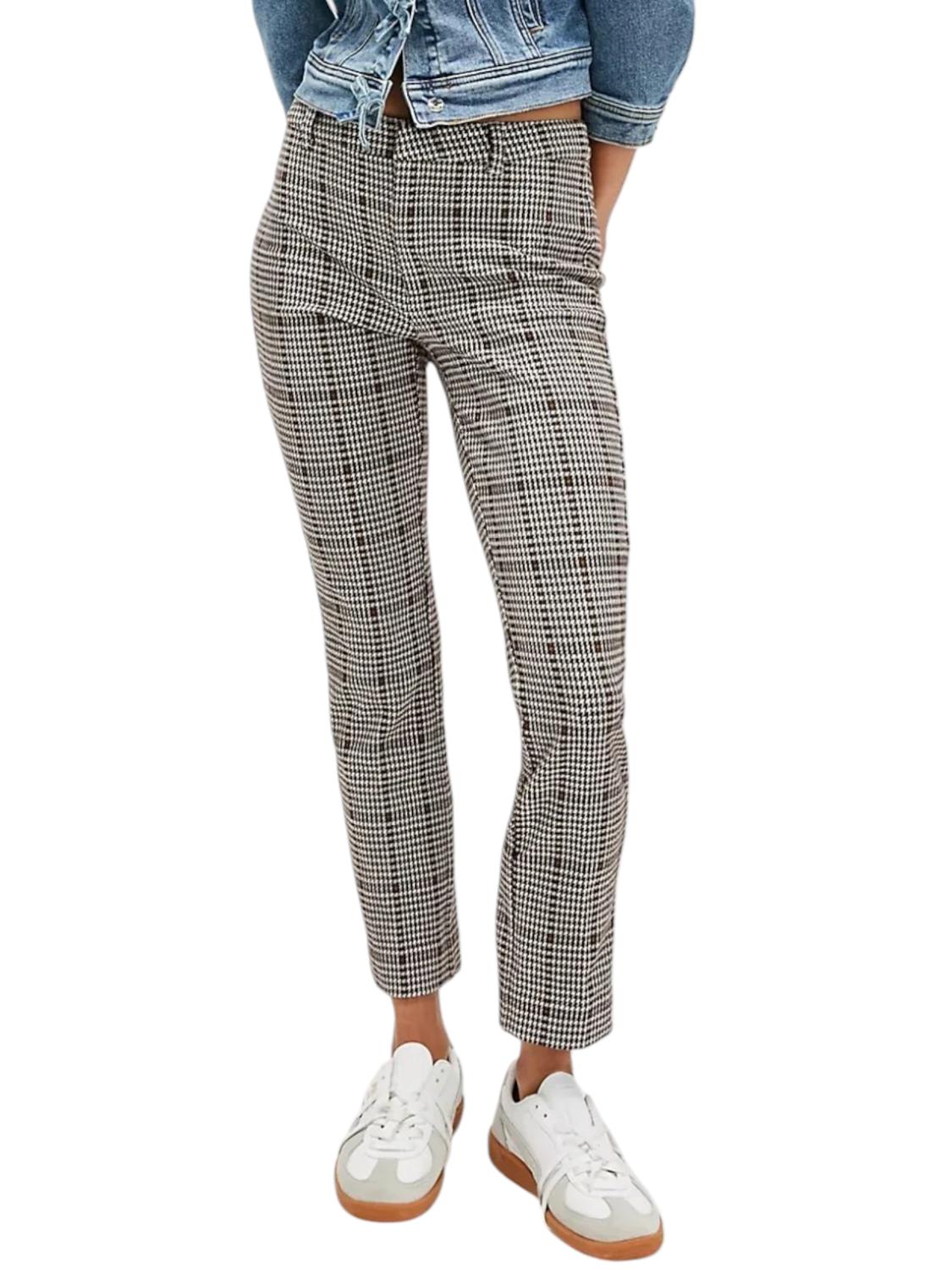 

Узкие брюки Molly Plaid серого цвета Free People