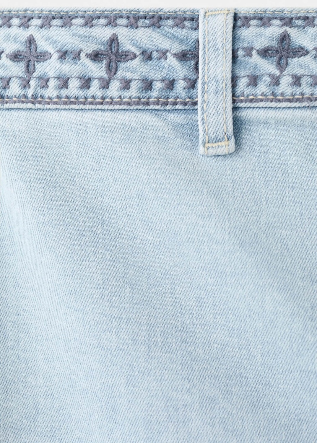 MANGO KIDS Джинсы с широкими штанинами 'Seamlesb' в цвете Sky Blue — фото 4