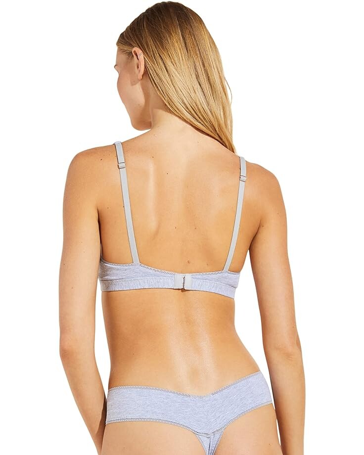 

Бралетт Eberjey Pima Stretch Cotton V Bralette, цвет Heather Grey