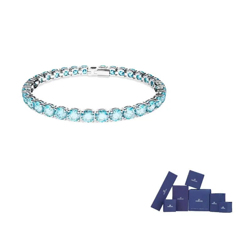 

Теннисный браслет «Матрица» Swarovski, синий