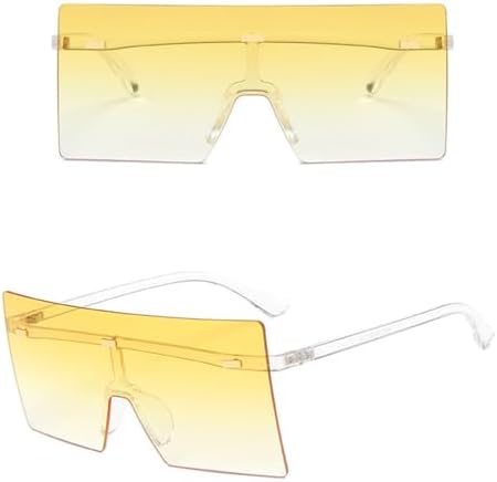 

Солнцезащитные очки без оправы большого размера 2027 года для женщин и мужчин, с градиентными линзами, плоской верхней оправой и цельной безрамочной конструкцией MTZJH, C3