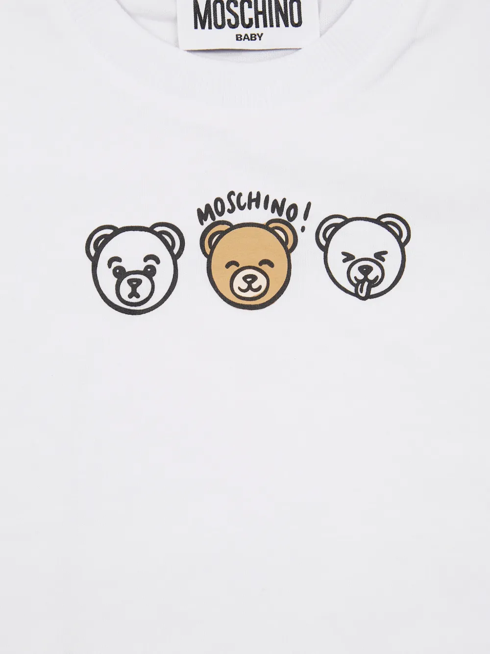 Футболка с игрушечным мотивом Moschino Kids, белый — фото 3