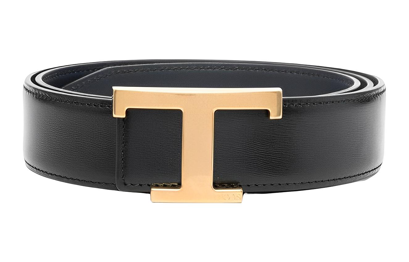 

Кожаный ремень с пряжкой-логотипом TOD'S, черный