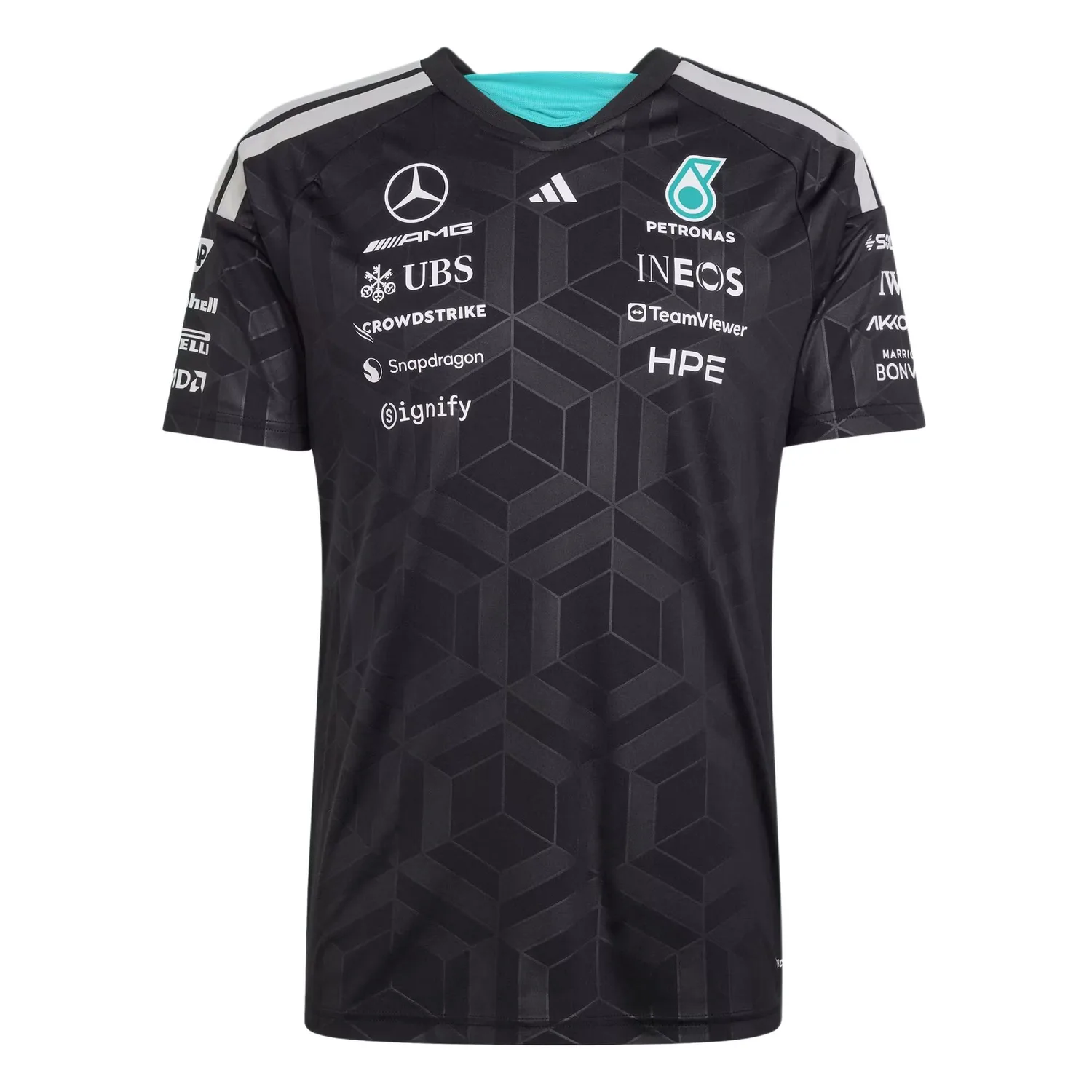 Футболка мужская MERCEDES AMG FW25 PETRONAS FORMULA 1 TEAM JERSEY Quick Dry Adidas, черный