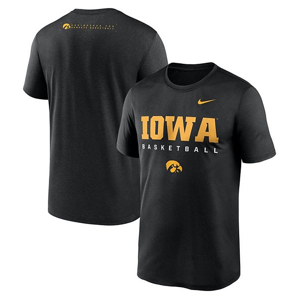 

Мужская черная футболка Iowa Hawkeyes 2025 Courtside Basketball Legend Dri-Fit Nike
