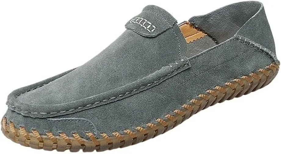 Лоферы кожаные нубук Men's, Green DHFIRUFSHLO