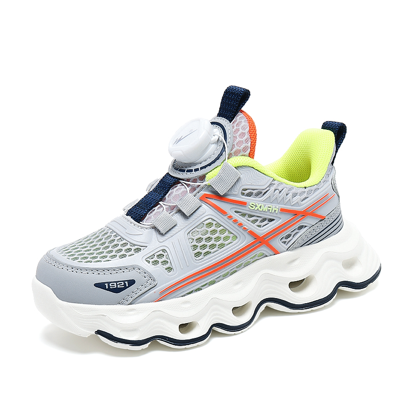 

Легкие амортизирующие и дышащие кроссовки low top для детей cloudlet gray kids Binary, серый