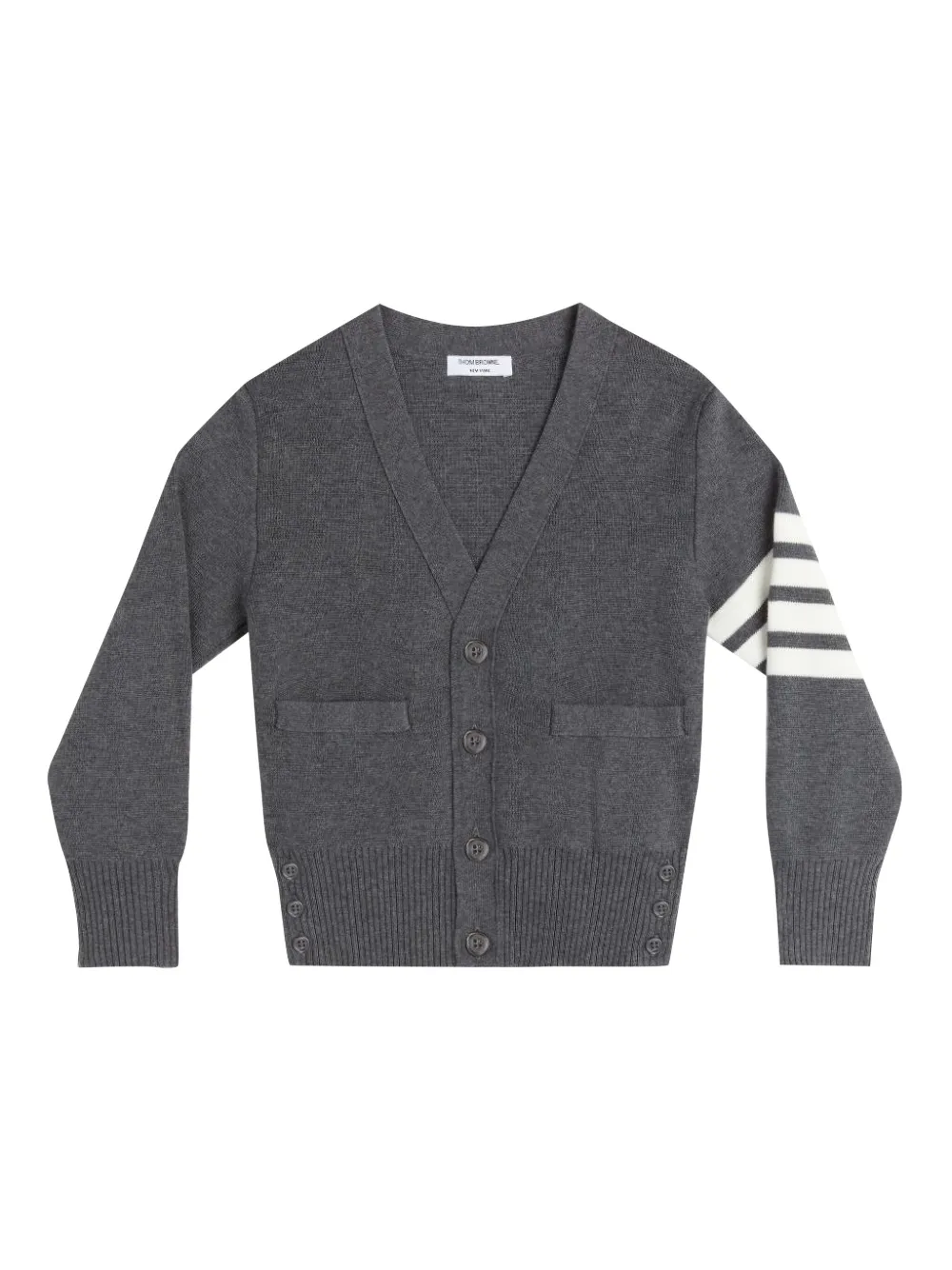 

Кардиган с полосками Thom Browne Kids, серый
