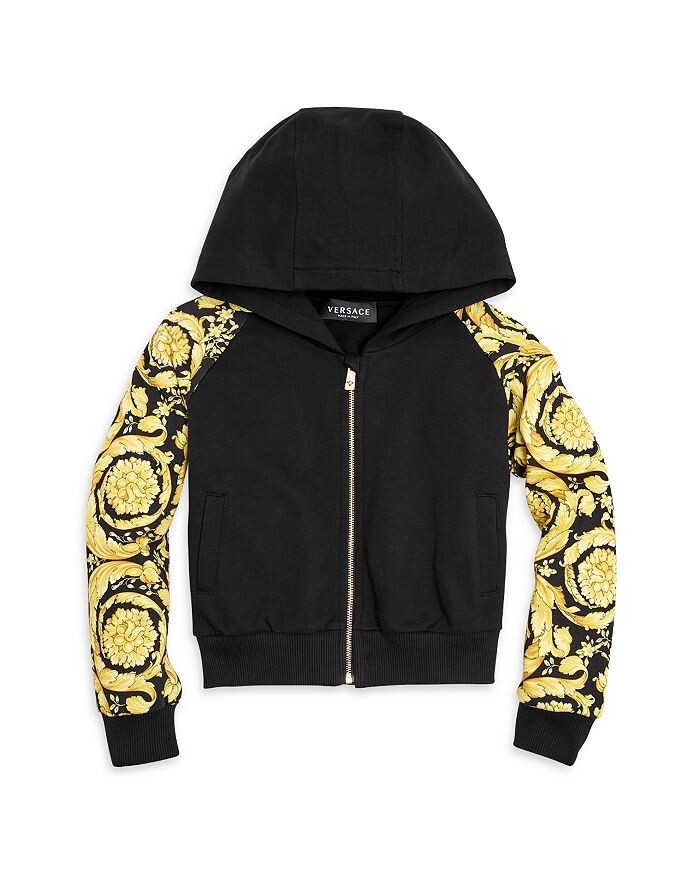

Худи Versace на молнии Barocco для девочек - Big Kid, черный