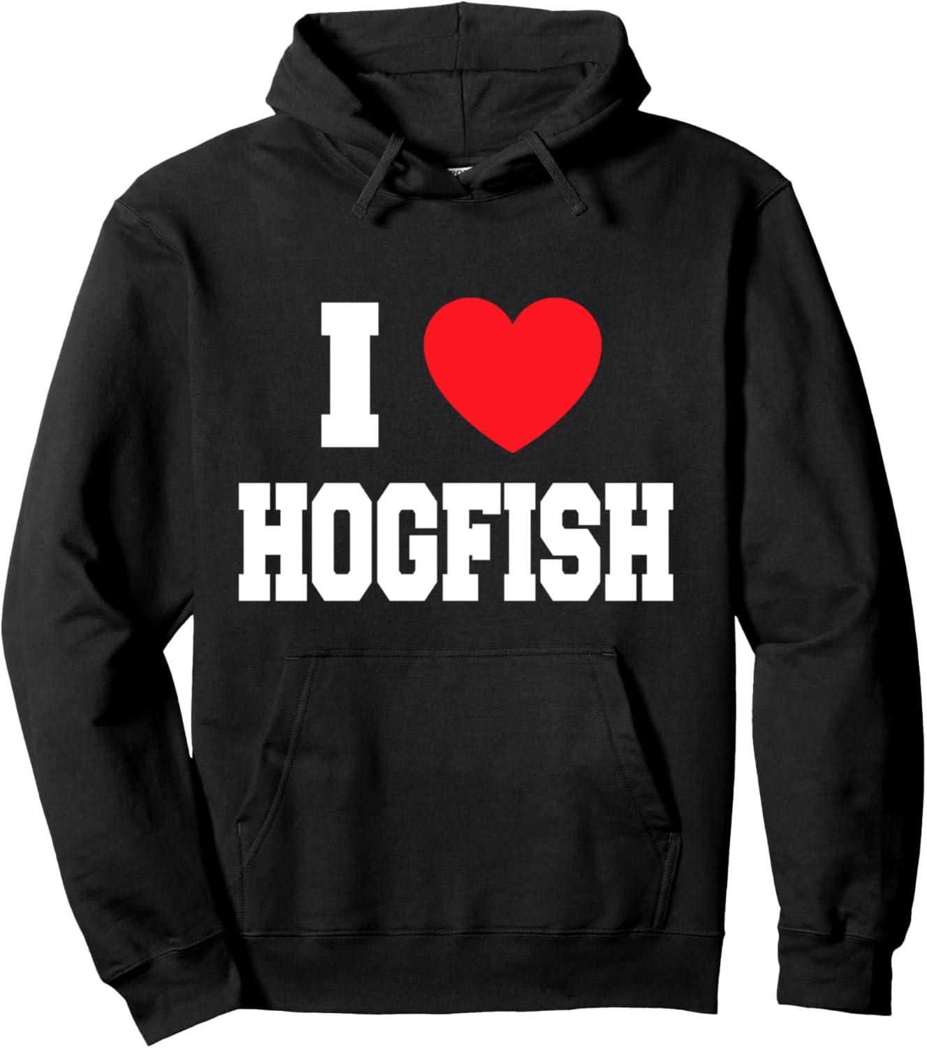 

Худи I Love Hogfish, черное My Heart