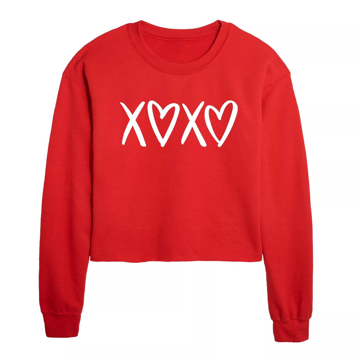 

Укороченный свитшот с сердечками XOXO Licensed Character, красный