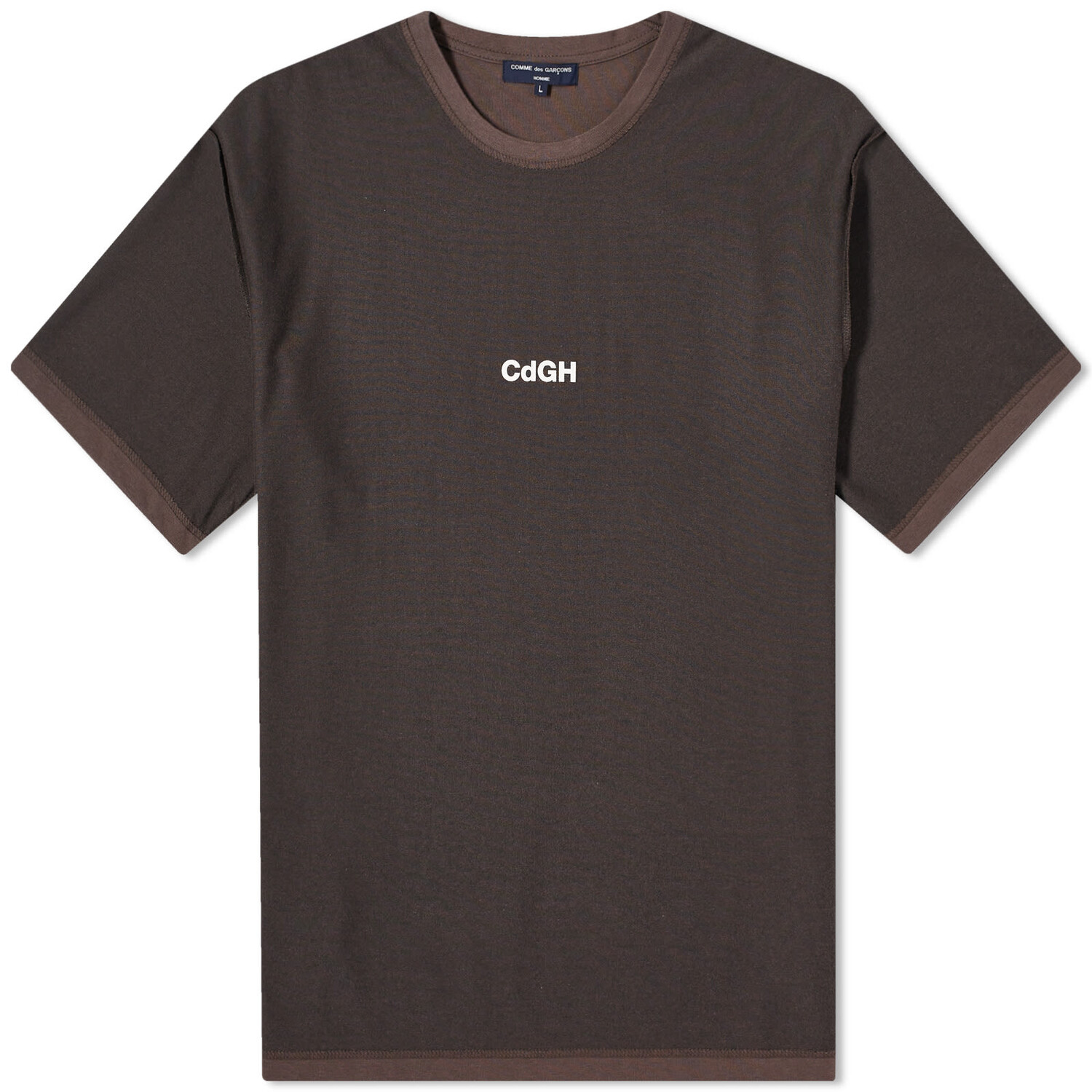 

Футболка Comme Des Garçons Homme Cdgh Double Faced Tee, коричневый