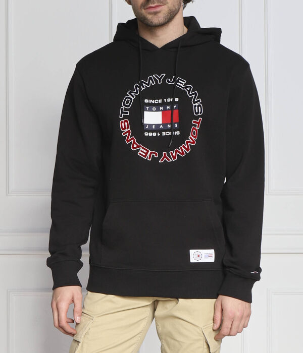 

Толстовка мужская Tommy Jeans спортивная с логотипом, черный