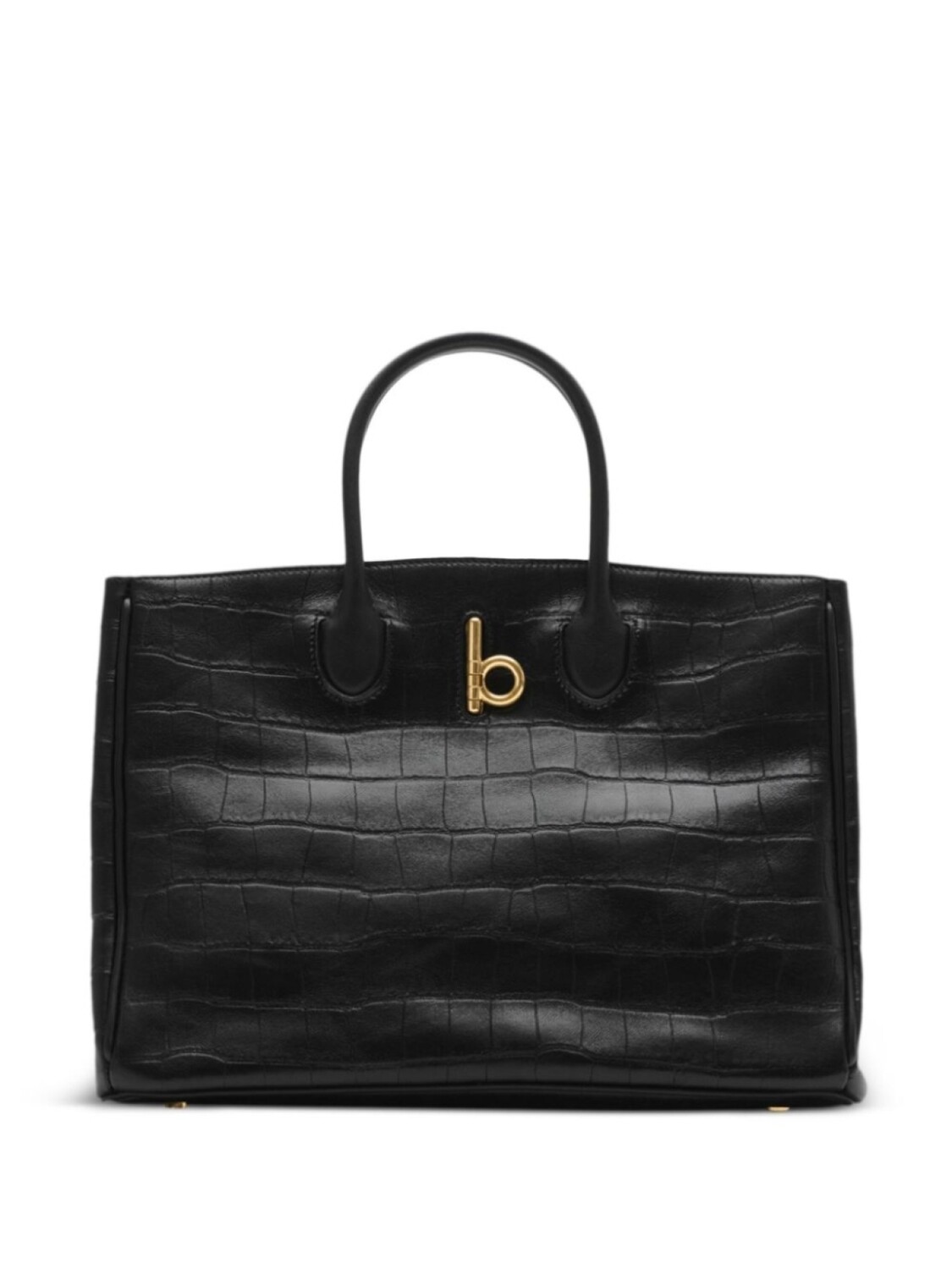 

Маленькая сумка-тоут «Лошадь-качалка» Burberry, черный