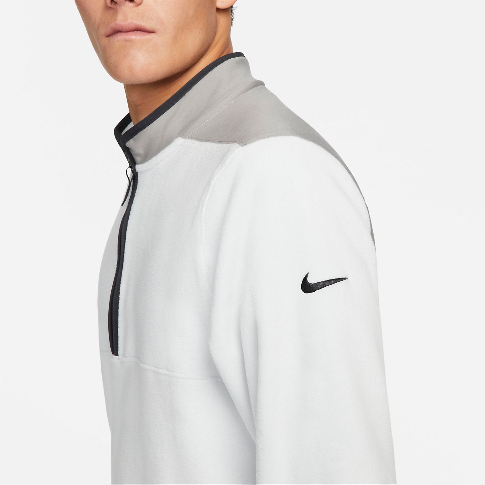 Спортивный топ Nike Therma-FIT Victory 1/2-Zip Golf Top 'White' DA2922-025, белый — фото 3