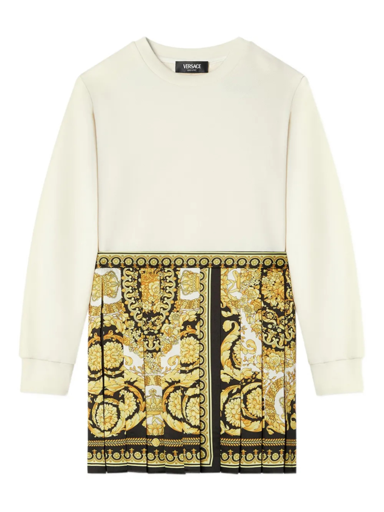 

Versace Kids платье-свитер с принтом Barocco, белый
