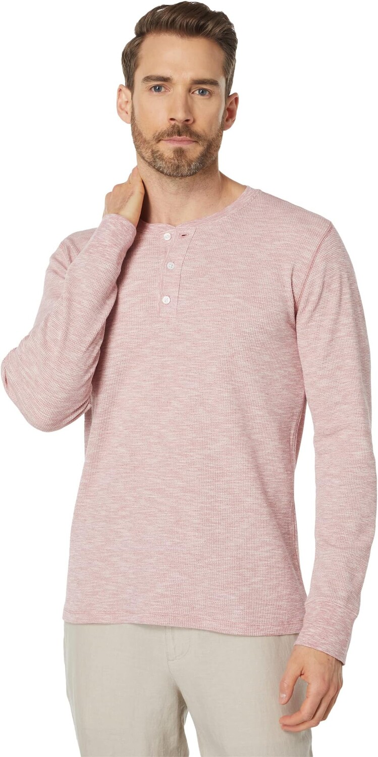 

Футболка Vince Slub Thermal Long Sleeve Henley, цвет Wild Barberry
