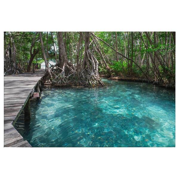 

Картина на холсте A.S. Création Jungle Path цвет blau/grau