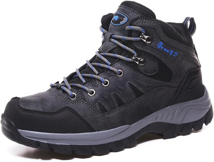 

Мужские походные ботинки средней высоты для активного отдыха, трекинговые кроссовки для прогулок по тропам, противоскользящие, легкие, повседневная спортивная обувь для осени и зимы Qacksv, серый
