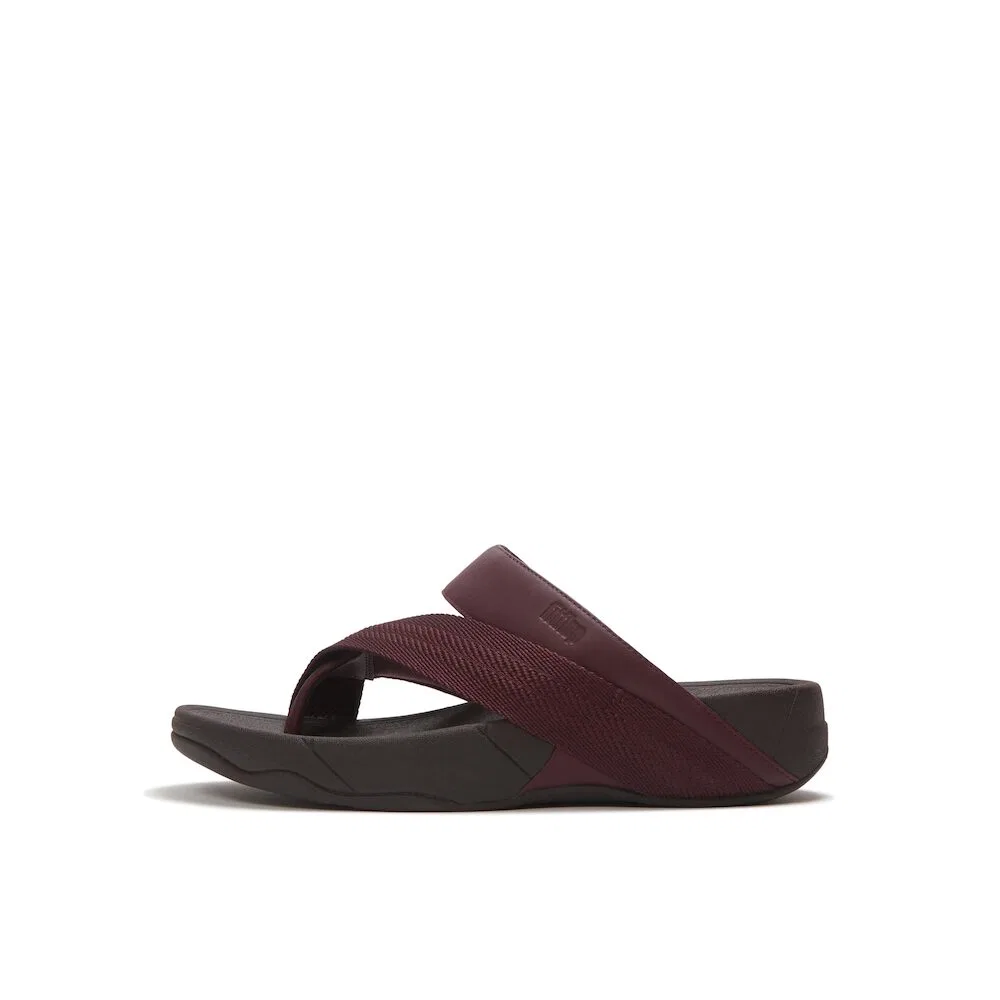 Мужские сандалии Sling Leather/Webbing Toe Post красные от Fitflop — фото 2
