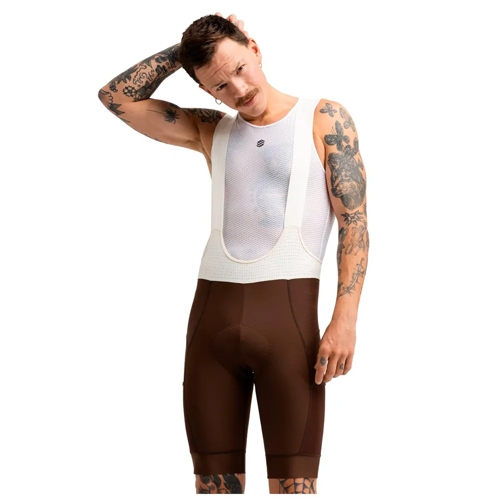 

Шорты с нагрудником Siroko Rugged, коричневый