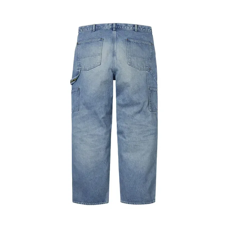 Брюки Supreme Worn Double Knee Painter Pant, синий — фото 2