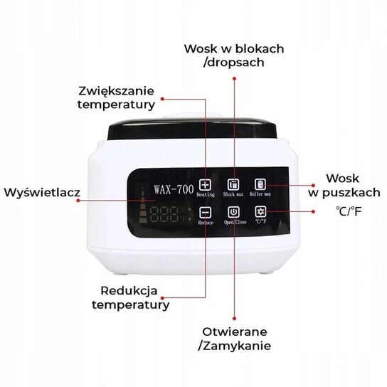 Нагреватель воска Pro Wax 700, банка 500 мл, 120 Вт, белый, Active Shop — фото 4