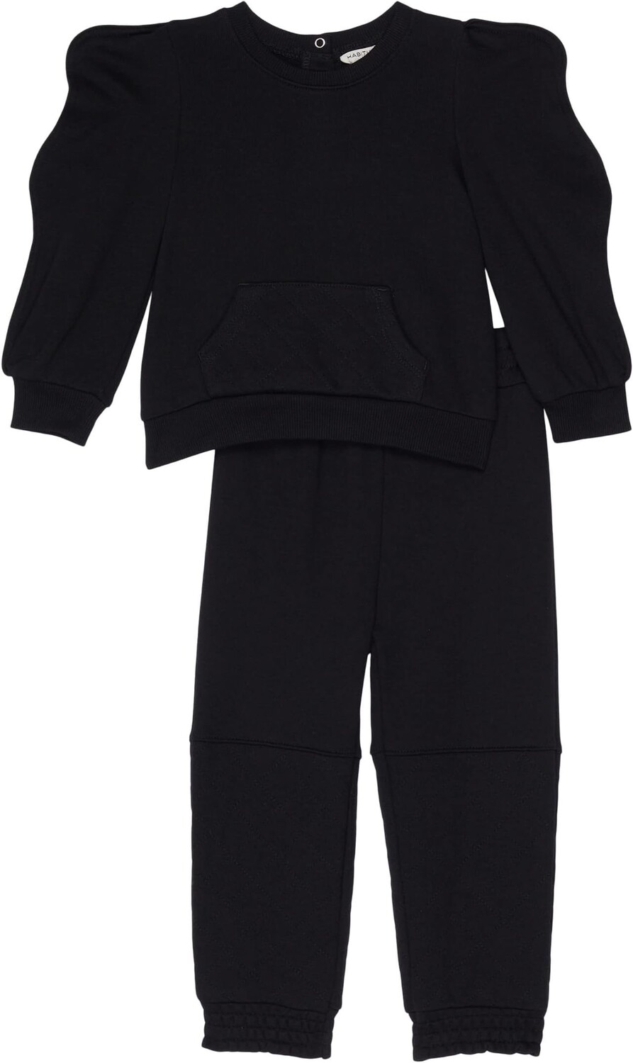 

Детский набор HABITUAL girl Front Pocket Pullover Pants Set, черный