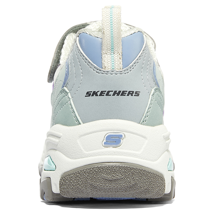 Skechers Kids Низкие, массивные, противоскользящие, устойчивые к истиранию, светло-голубые кроссовки для подростков — фото 4