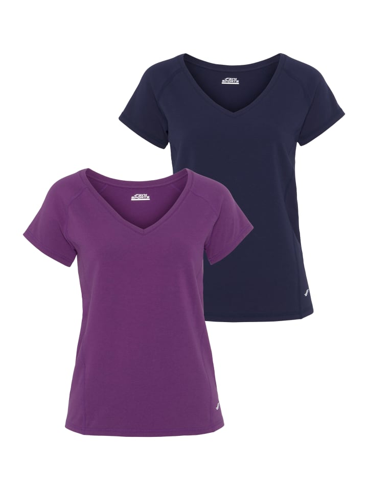 

Функциональная рубашка цвета темно-синего и фуксии FAYN SPORTS