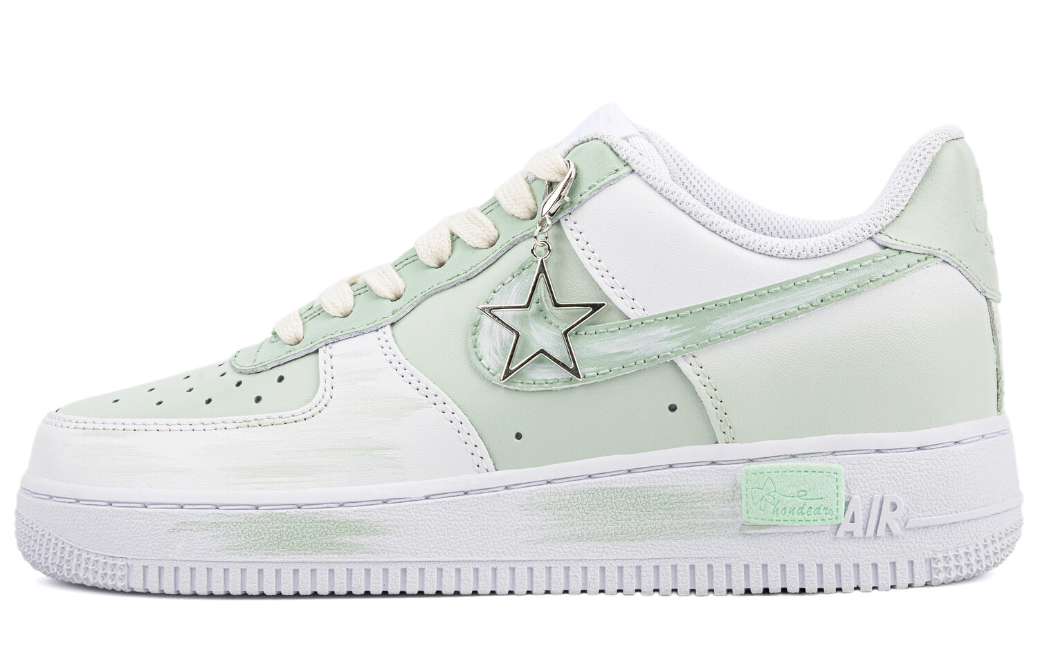 Кроссовки Nike Air Force 1 Skateboarding Shoes Unisex Low-top White/green, зеленый — фото 2