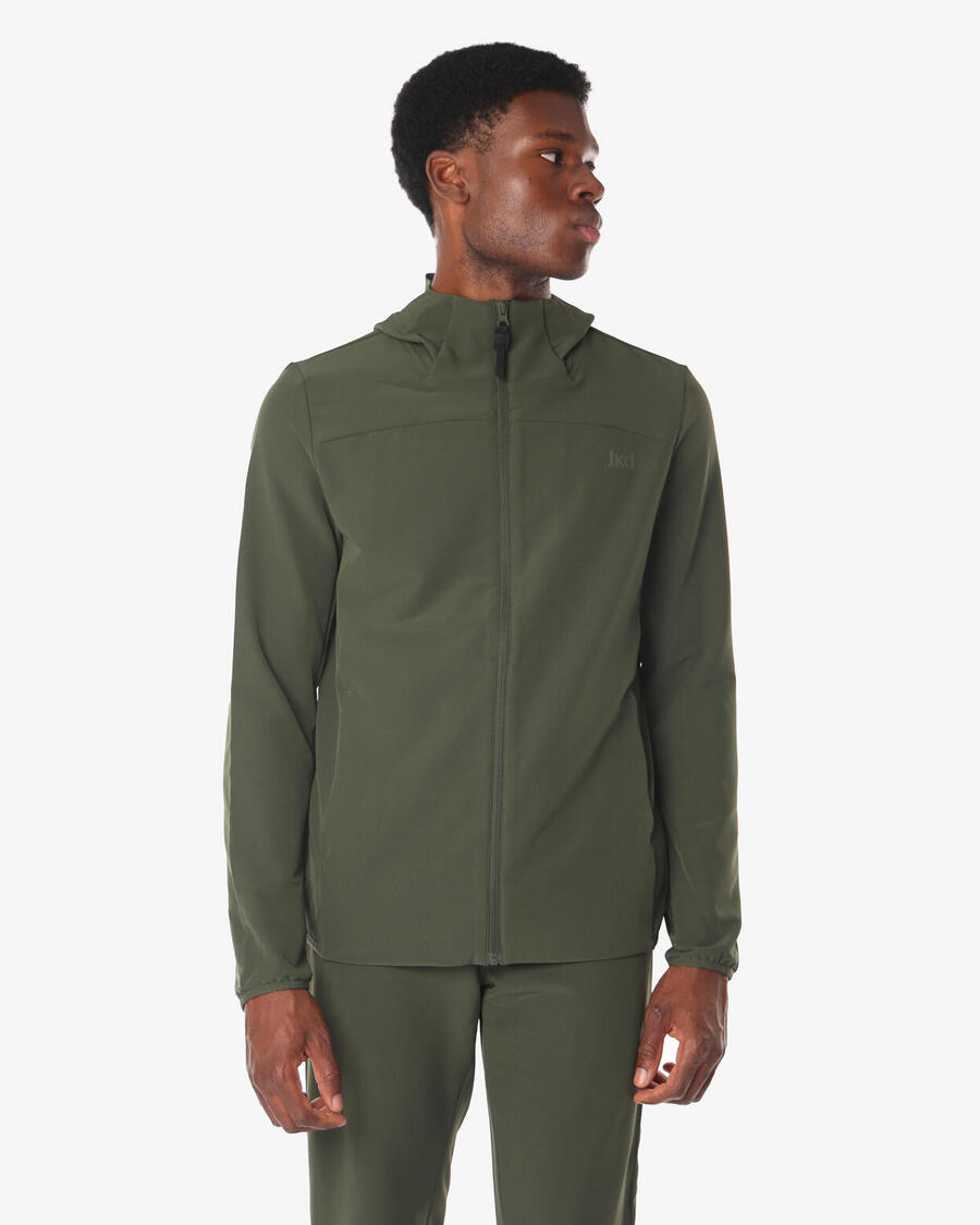 

JAKED Темно-зеленая синтетическая фитнес-куртка для мужчин