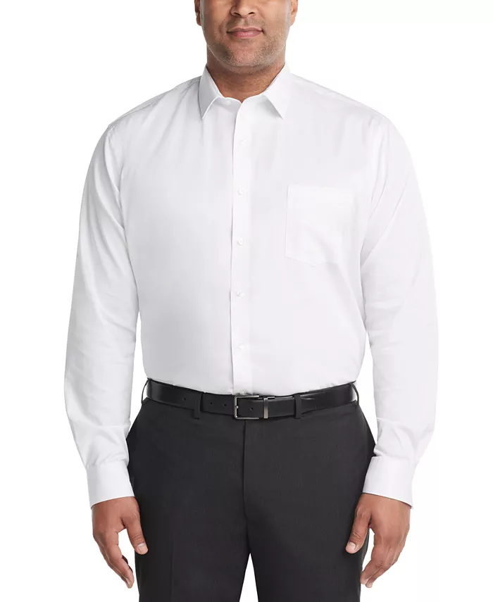 

Рубашка однотонная для высоких мужчин, ультра-несминаемая Van Heusen, белый