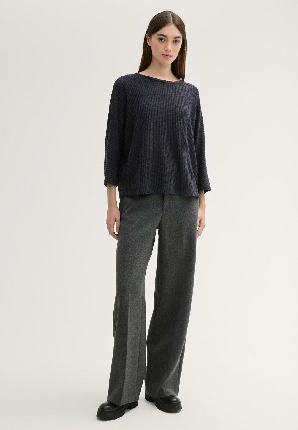 

Джемпер 7/8 ARM MIT WAFFELSTRUKTUR TOM TAILOR DENIM, серый
