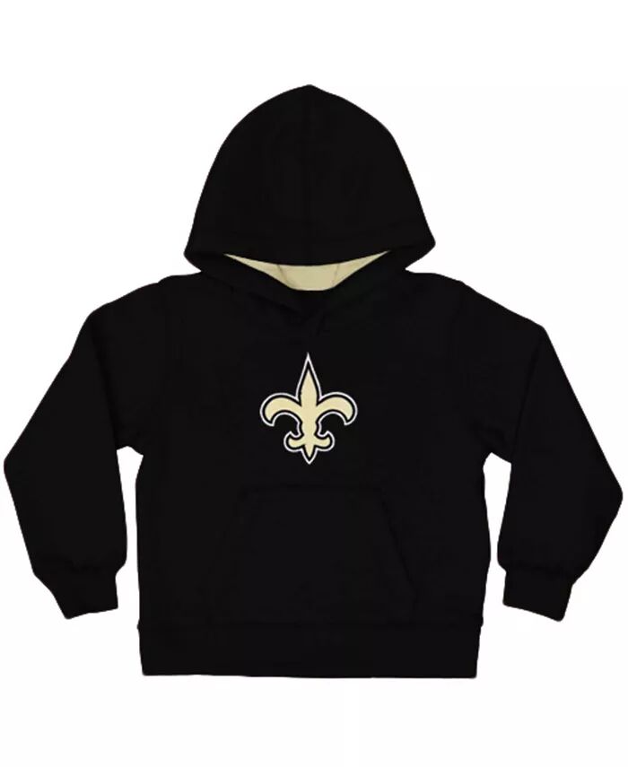 

Черный пуловер с капюшоном и логотипом New Orleans Saints Fan Gear для мальчиков и девочек для малышей Outerstuff, черный